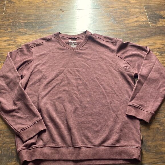 Duluth Trading v neck pullover sweatshirt in Size L GUC Cotton blend - Picture 1 of 7